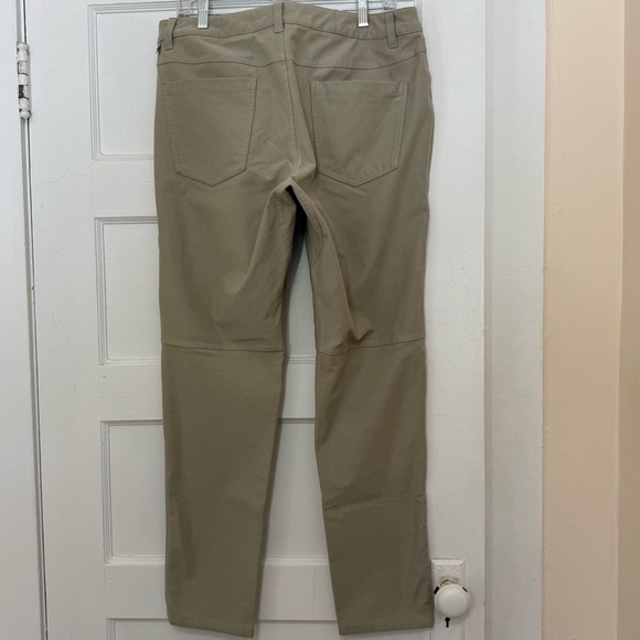 Lululemon ABC Pant Mens 34 Khaki Slim-Fit 5 Pocket Warpstreme Performance Golf - Picture 4 of 7